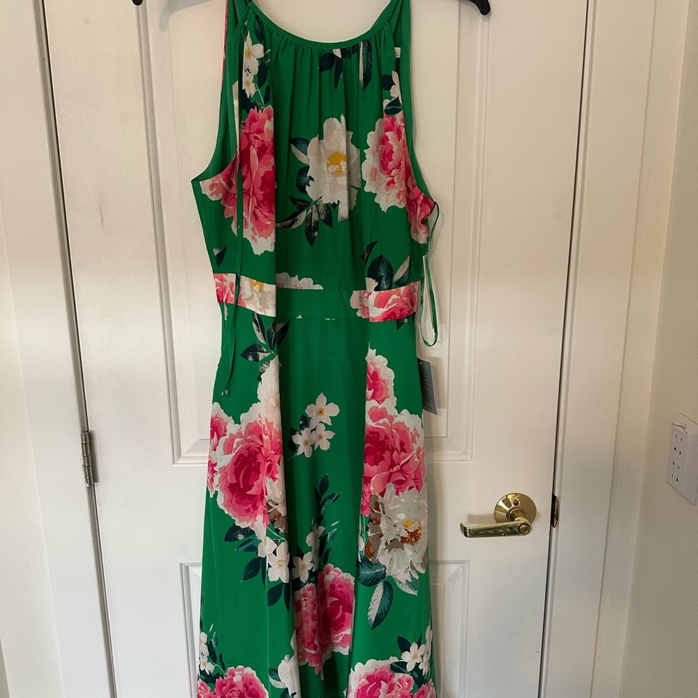Floral Green Dress